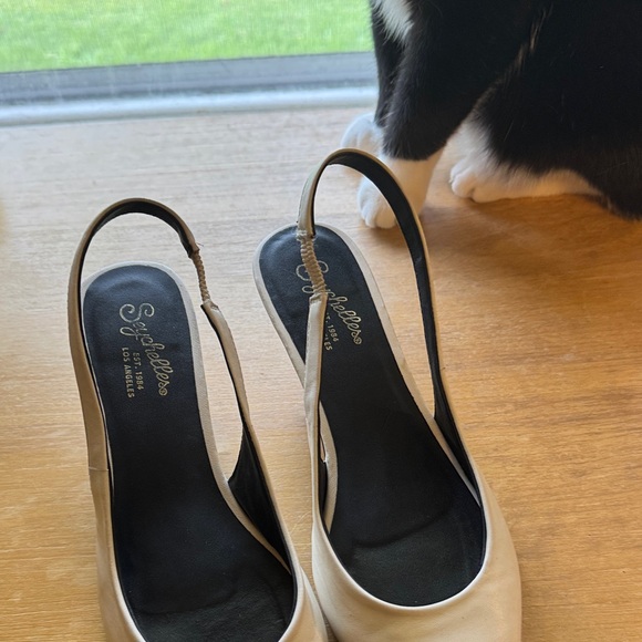 Seychelles Women's Elegant Cream Slingback Heels - Picture 1 of 4